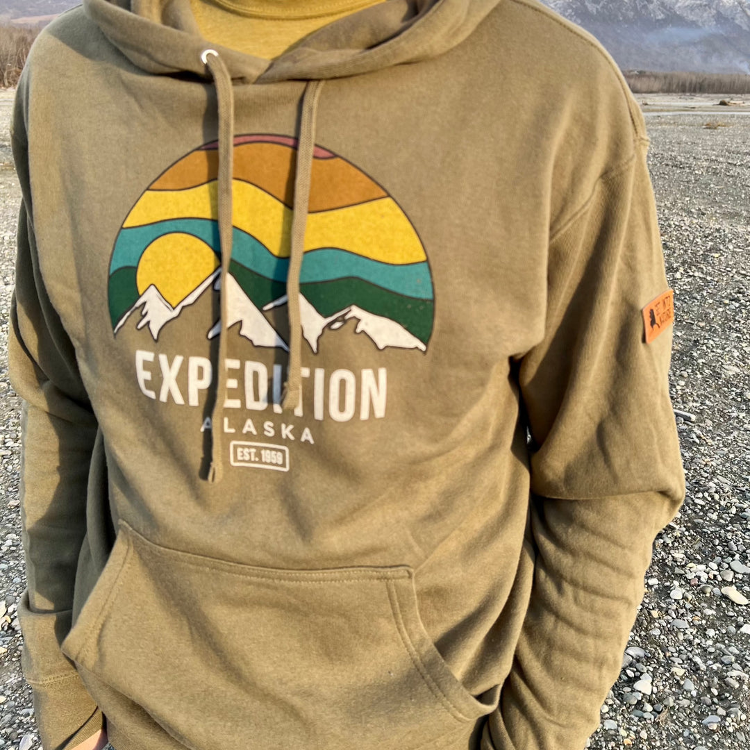 Men s Original Expedition Mountain Hoodie Alaska Chicks Co