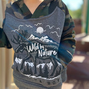Boy's Wild By Nature Camo Sleeve Hoodie