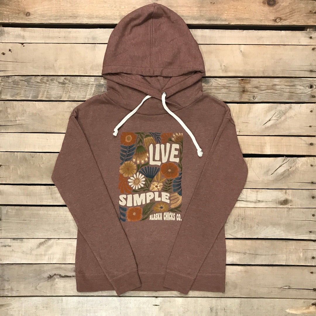 Live Simple Garden Flowers Hoodie