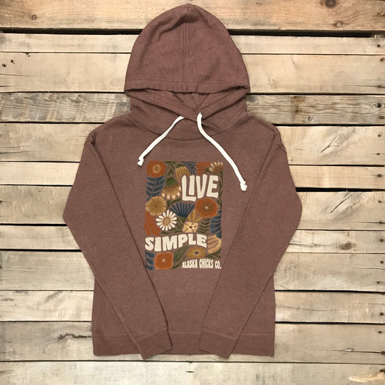 Live Simple Garden Flowers Hoodie