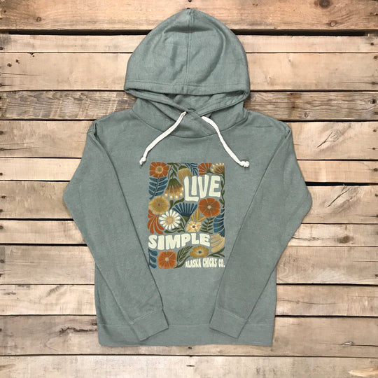 Live Simple Garden Flowers Hoodie