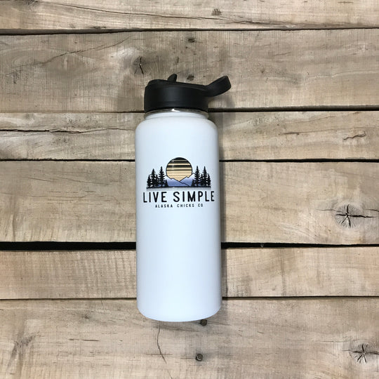 Live Simple Sunset Hydro Bottle With Straw