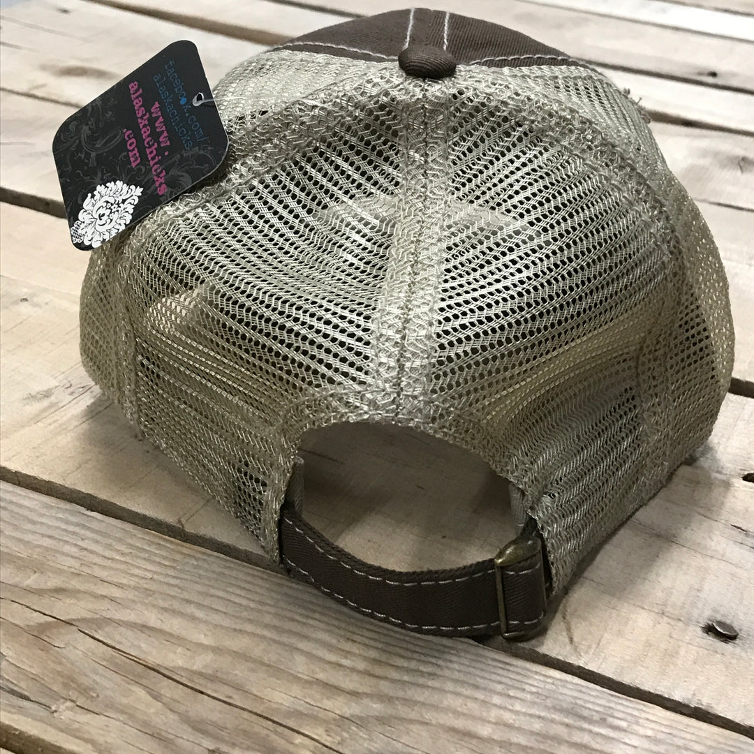 Distressed Three Tree Trucker Hat