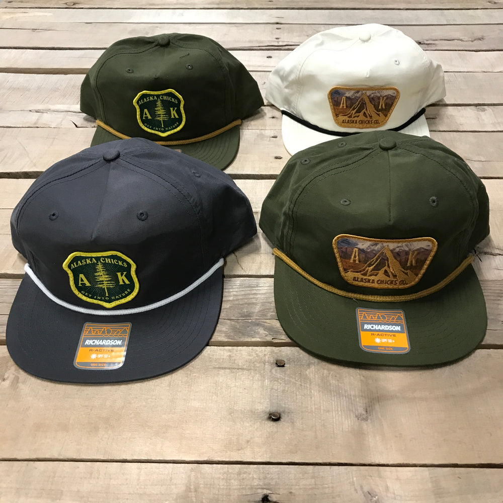 Flat Bill AK Patch Trucker Hat
