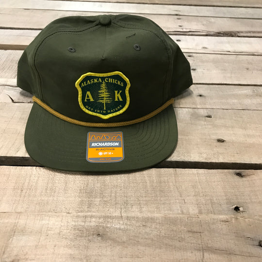 Flat Bill AK Patch Trucker Hat