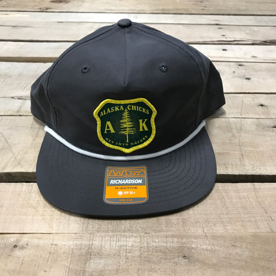 Flat Bill AK Patch Trucker Hat