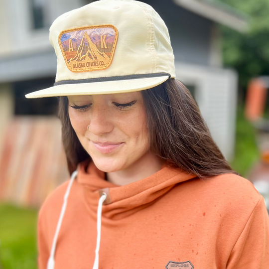 Flat Bill AK Patch Trucker Hat