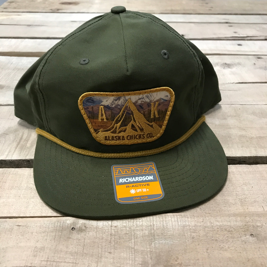 Flat Bill AK Patch Trucker Hat