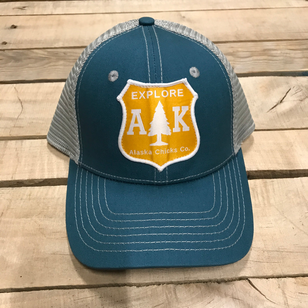 AK Shield Fabric Patch Trucker Hat