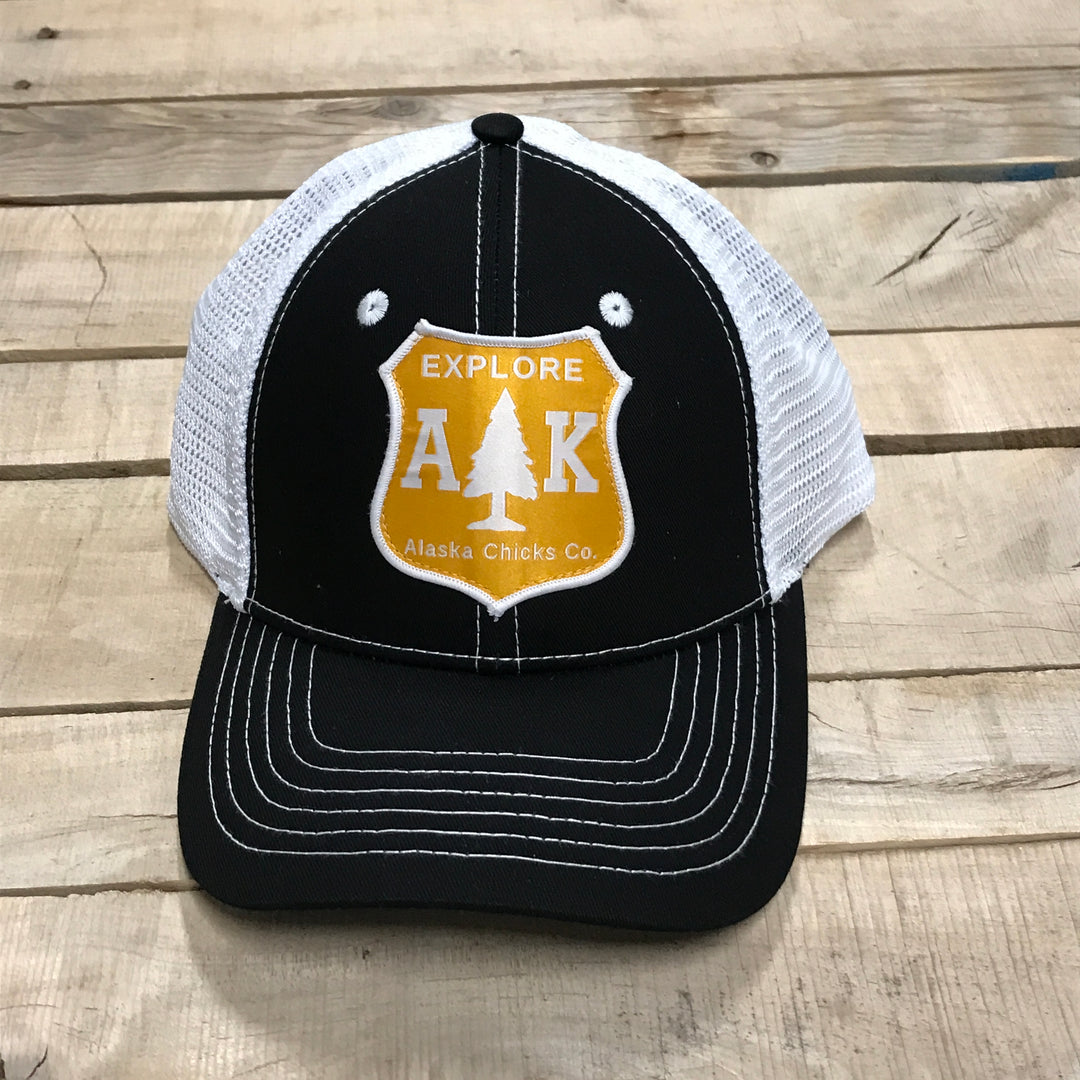 AK Shield Fabric Patch Trucker Hat