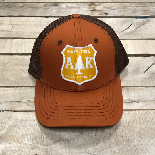 AK Shield Fabric Patch Trucker Hat