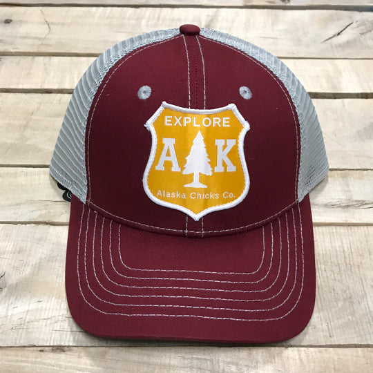 AK Shield Fabric Patch Trucker Hat