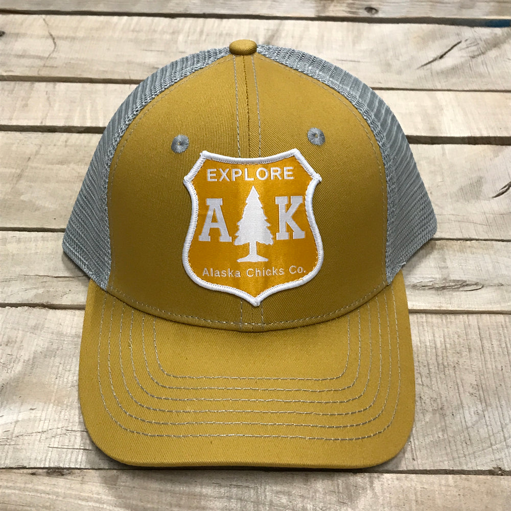 AK Shield Fabric Patch Trucker Hat