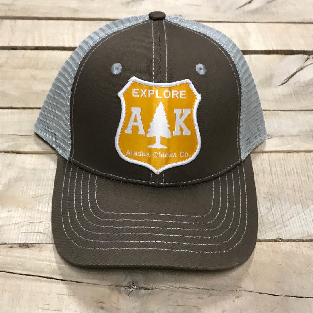 AK Shield Fabric Patch Trucker Hat