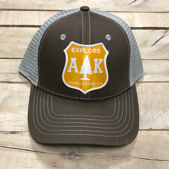 AK Shield Fabric Patch Trucker Hat