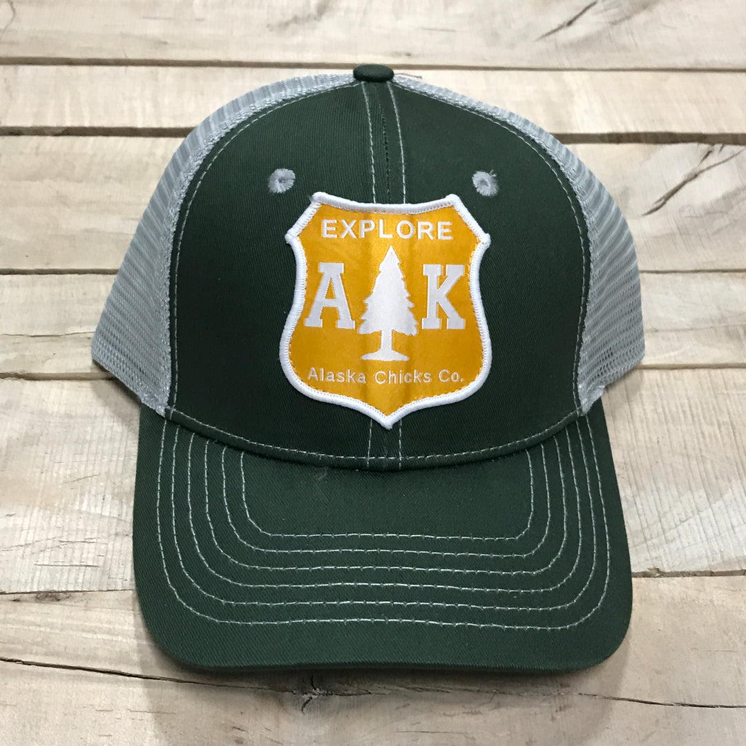 AK Shield Fabric Patch Trucker Hat