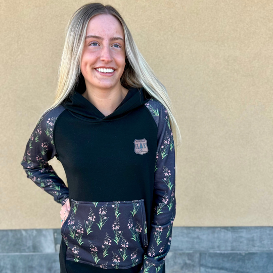 Printed Sleeve Tunic Hoodie
