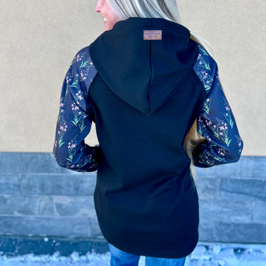 Printed Sleeve Tunic Hoodie
