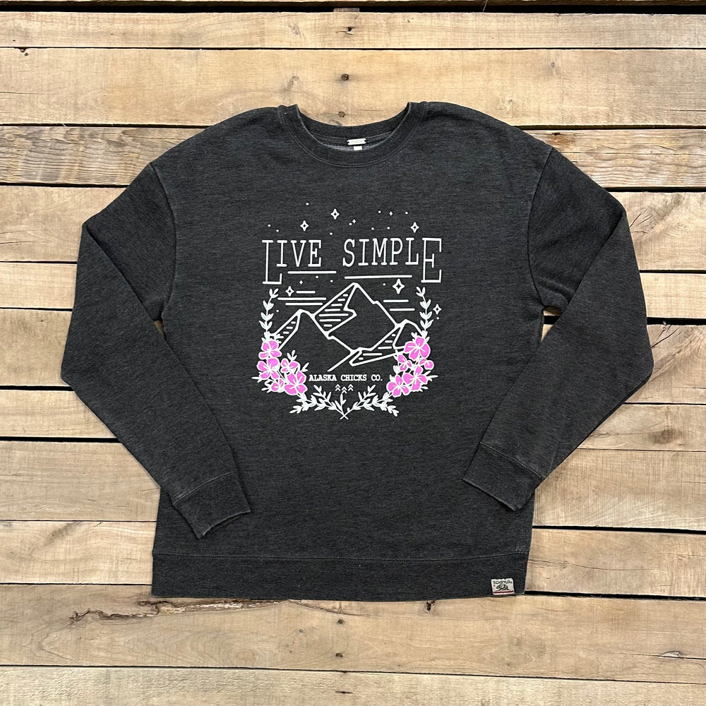 Live Simple Mountain Crewneck