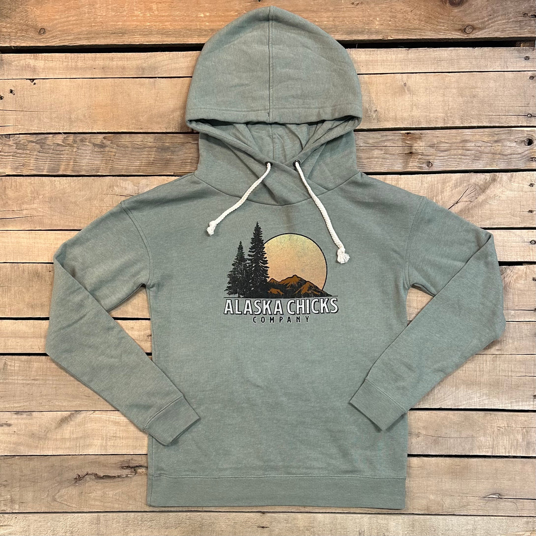 Sun Scenery Cross Neck Hoodie