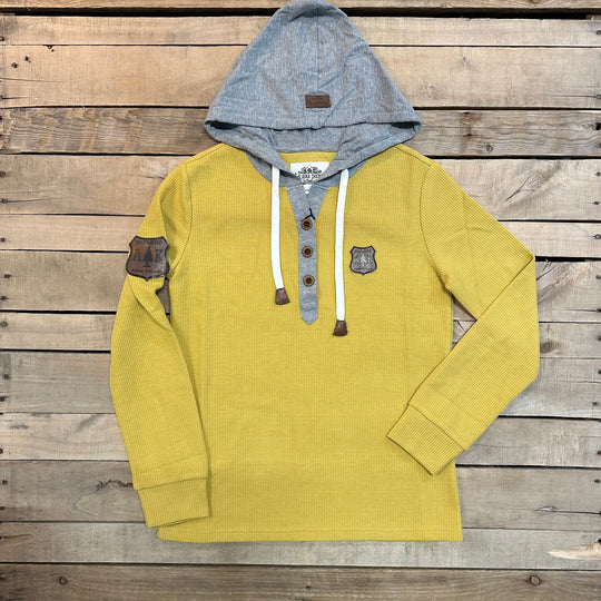 Hooded Waffle Henley