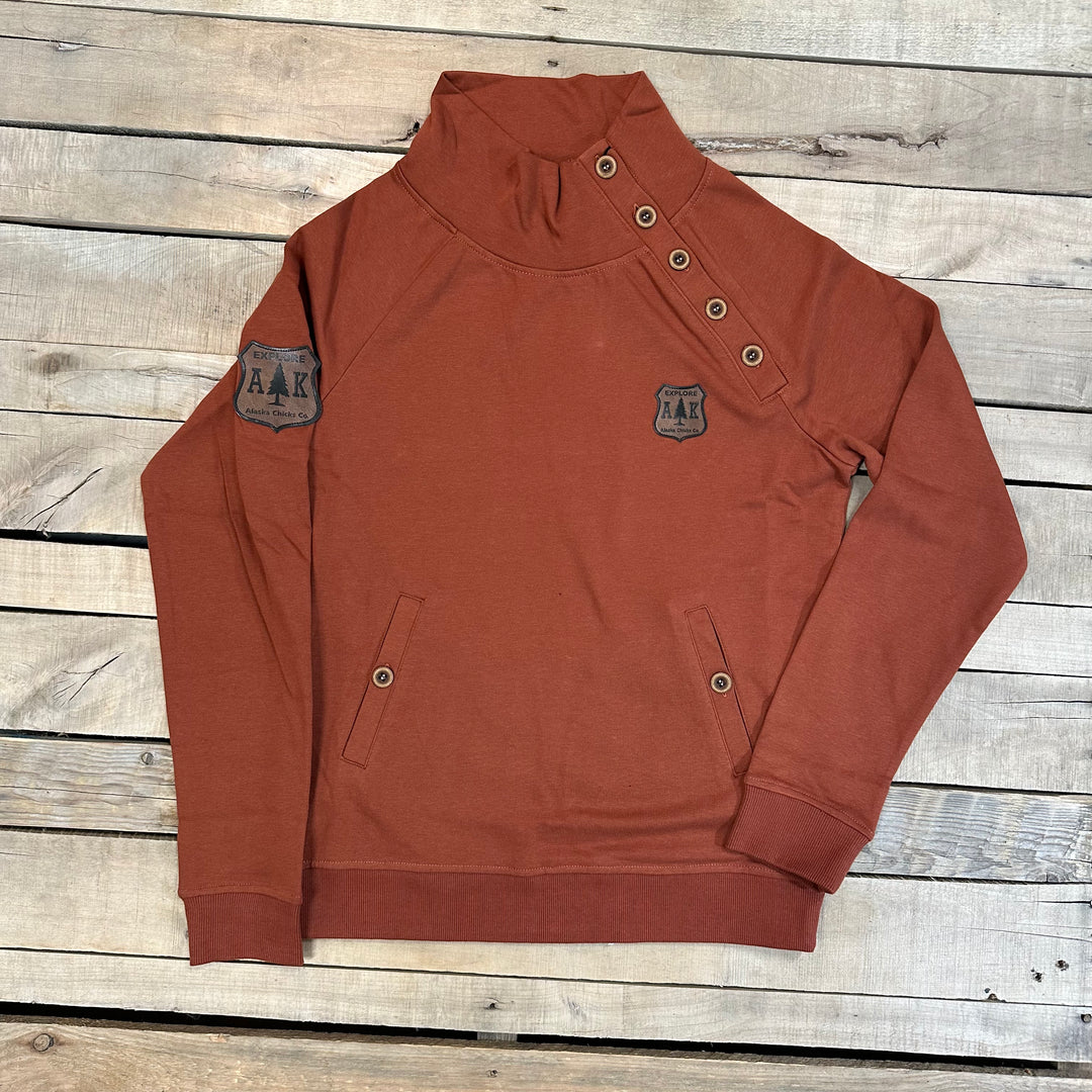 Pull Over Custom Buttons Lightweight Side Button Pullover – Alaska Chicks Co