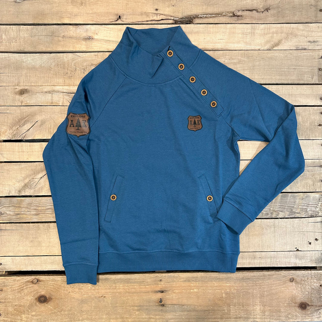 Pull Over Custom Buttons Lightweight Side Button Pullover – Alaska Chicks Co