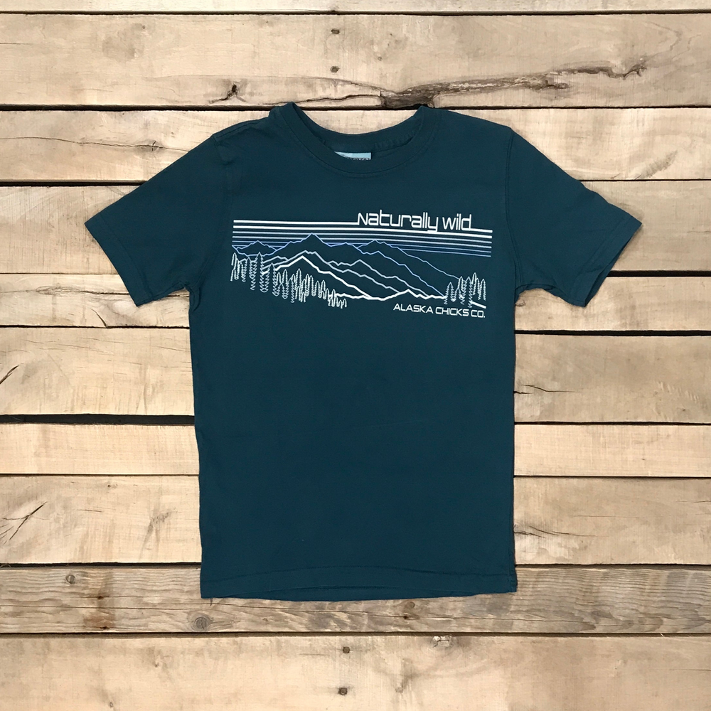 GIrl's Naturally Wild Digital Mountain T-Shirt