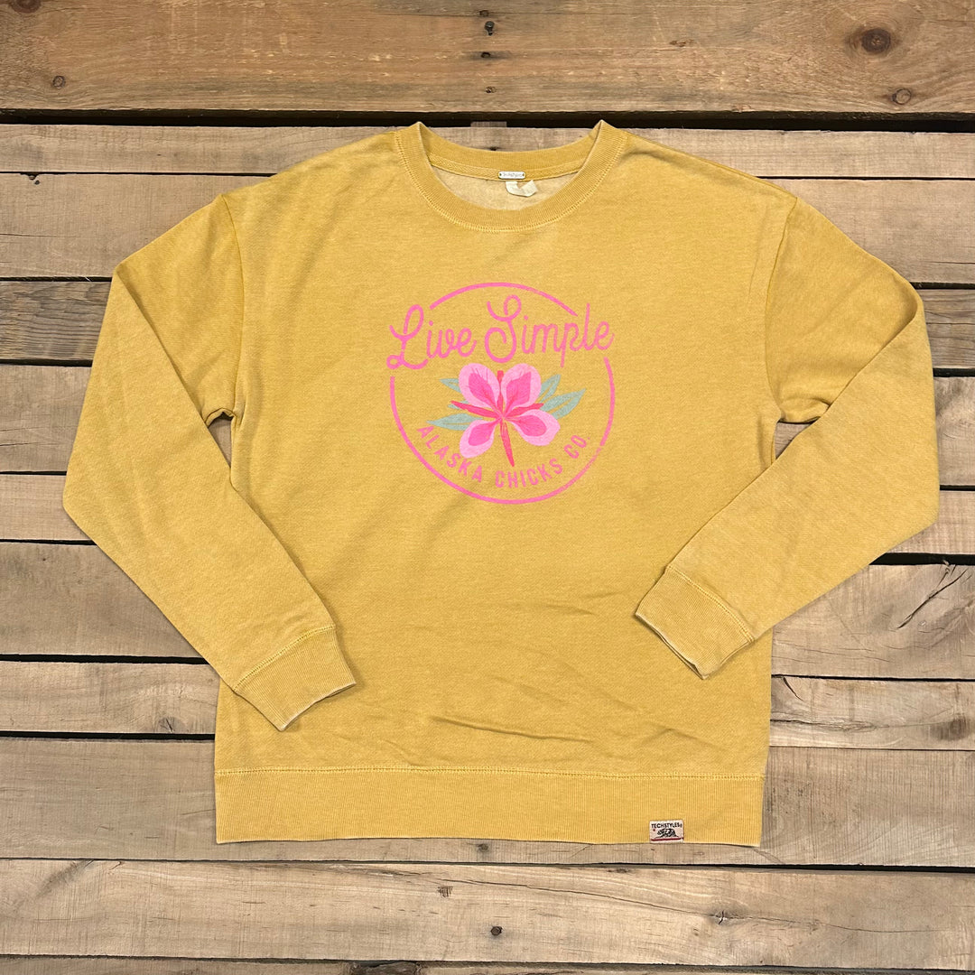 Live Simple Single Flower Crewneck