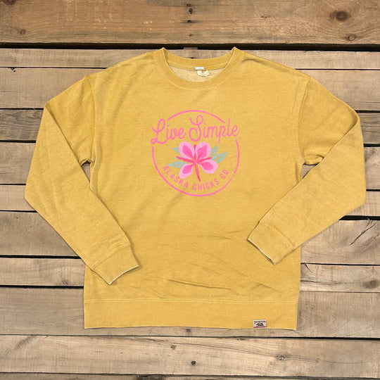 Live Simple Single Flower Crewneck