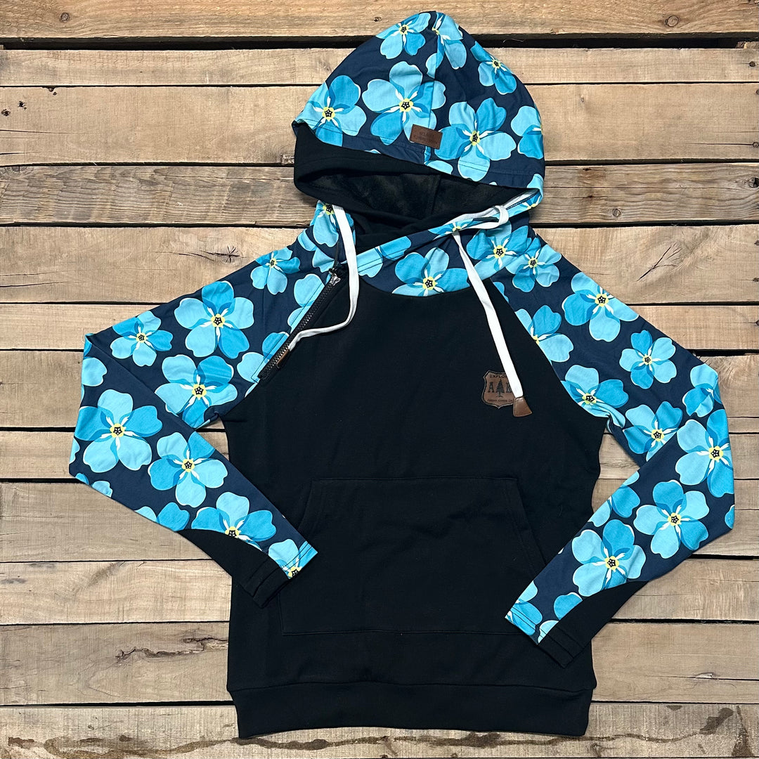 Forget-Me-Not Sleeve Hoodie – Alaska Chicks Co Forget-Me-Not Sleeve Hoodie – Alaska Chicks Co