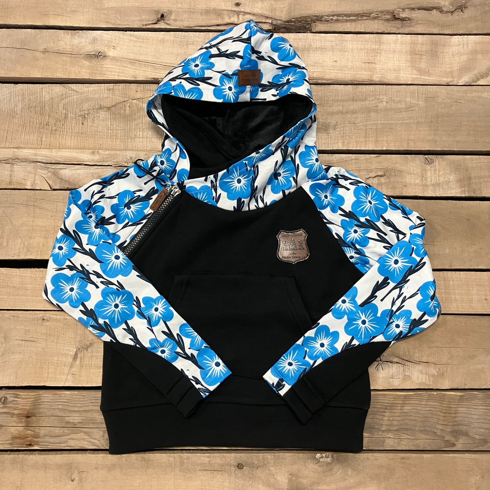 Girl's Art Deco Forget-Me-Not Hoodie