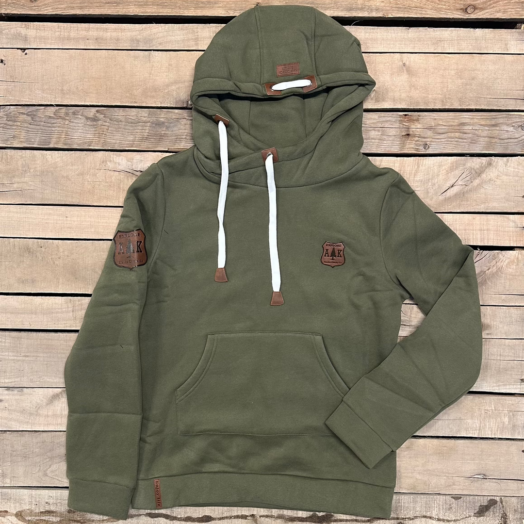 Lazy Mountain Leather Patch Hoodie