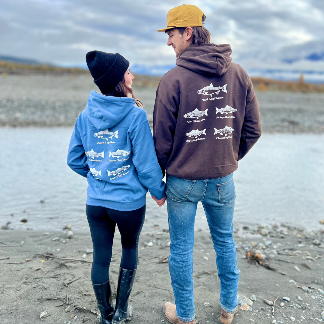 Wild Alaskan Salmon Hoodie – Alaska Chicks Co Wild Alaskan Salmon Hoodie – Alaska Chicks Co