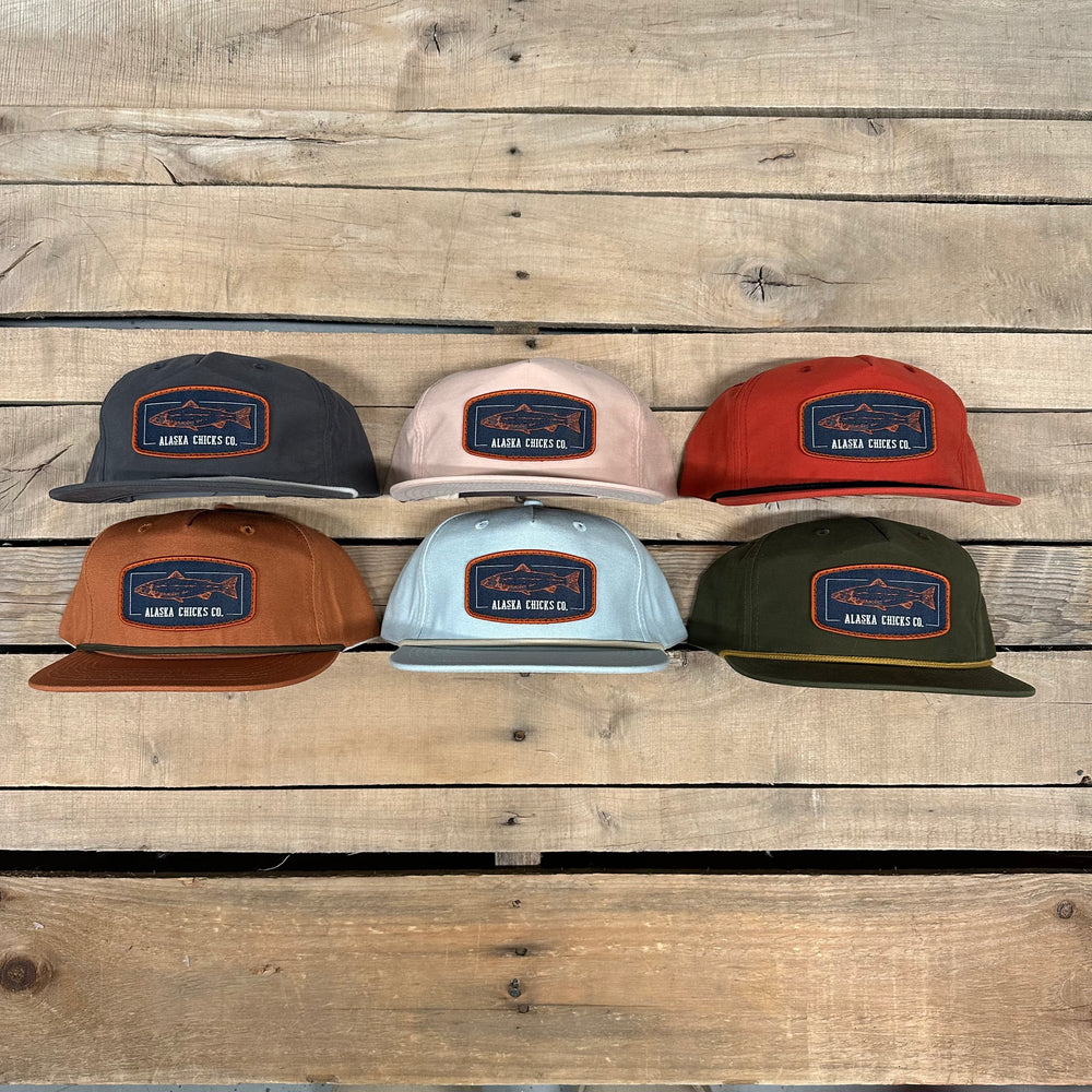 Salmon Flat Bill Trucker Hat