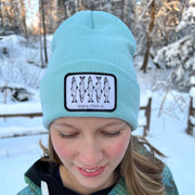 Salmon Sketch Beanie - Black Fish With White Patch
