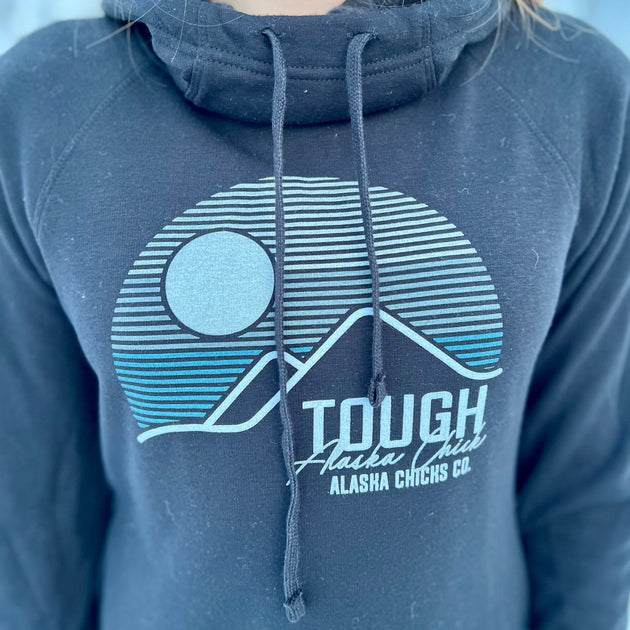 Sleek Cowl Neck Hoodie Alaska Chicks Co