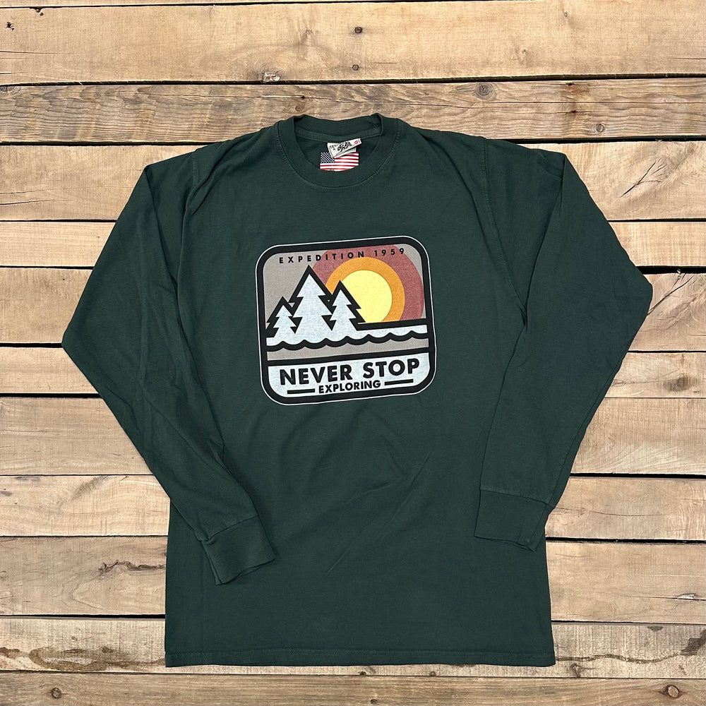 Block Never Stop Exploring Long Sleeve T-Shirt