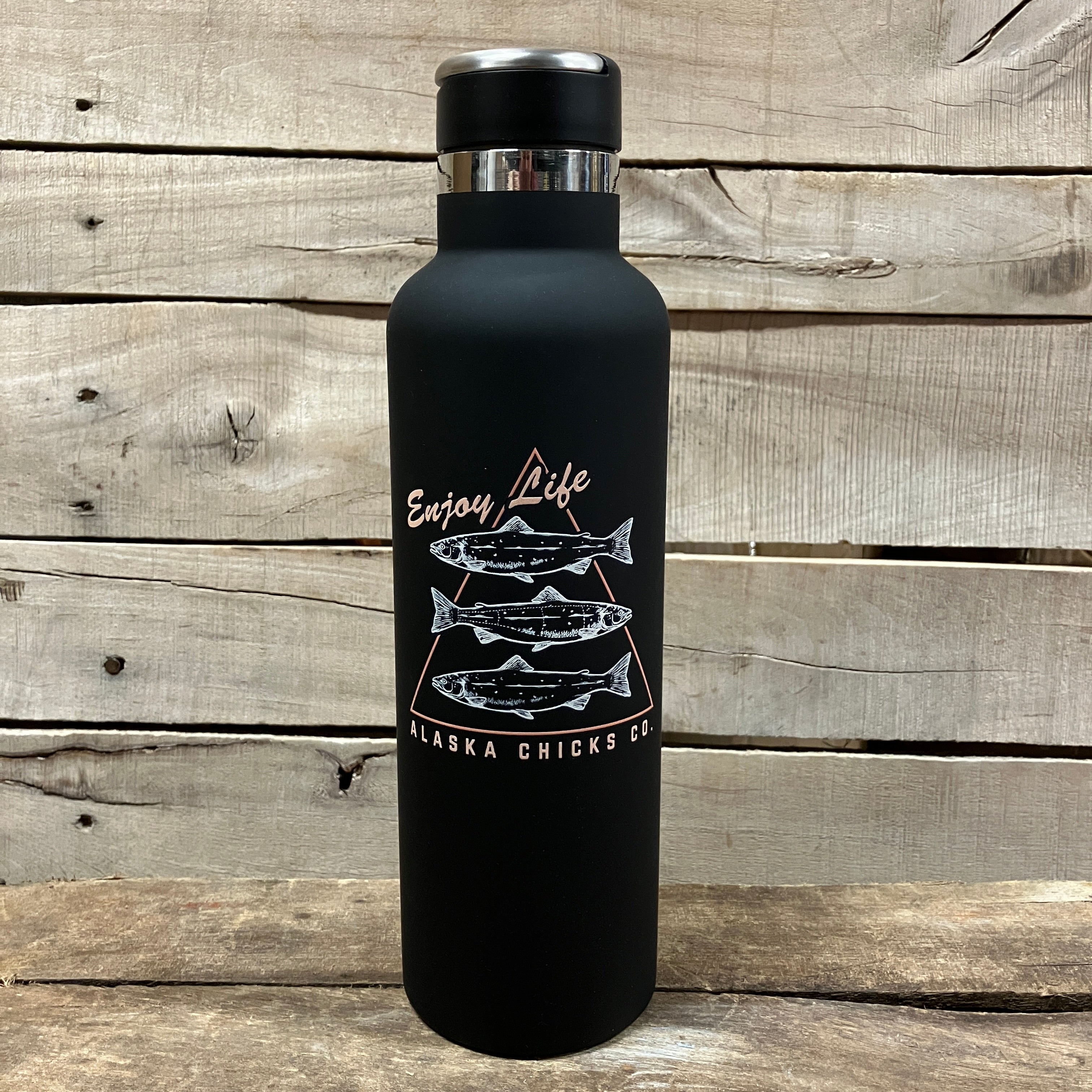 Enjoy Life Salmon Water Bottle – Alaska Chicks Co