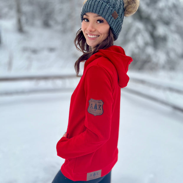 Side hot sale snap hoodie