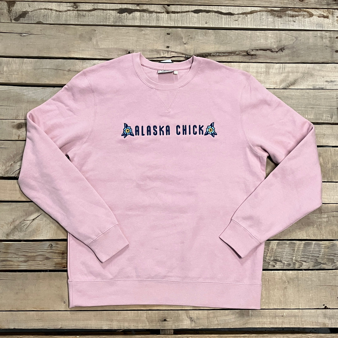 Embroidered Alaska Chick Crewneck