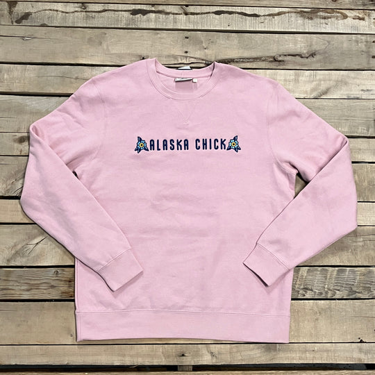 Embroidered Alaska Chick Crewneck