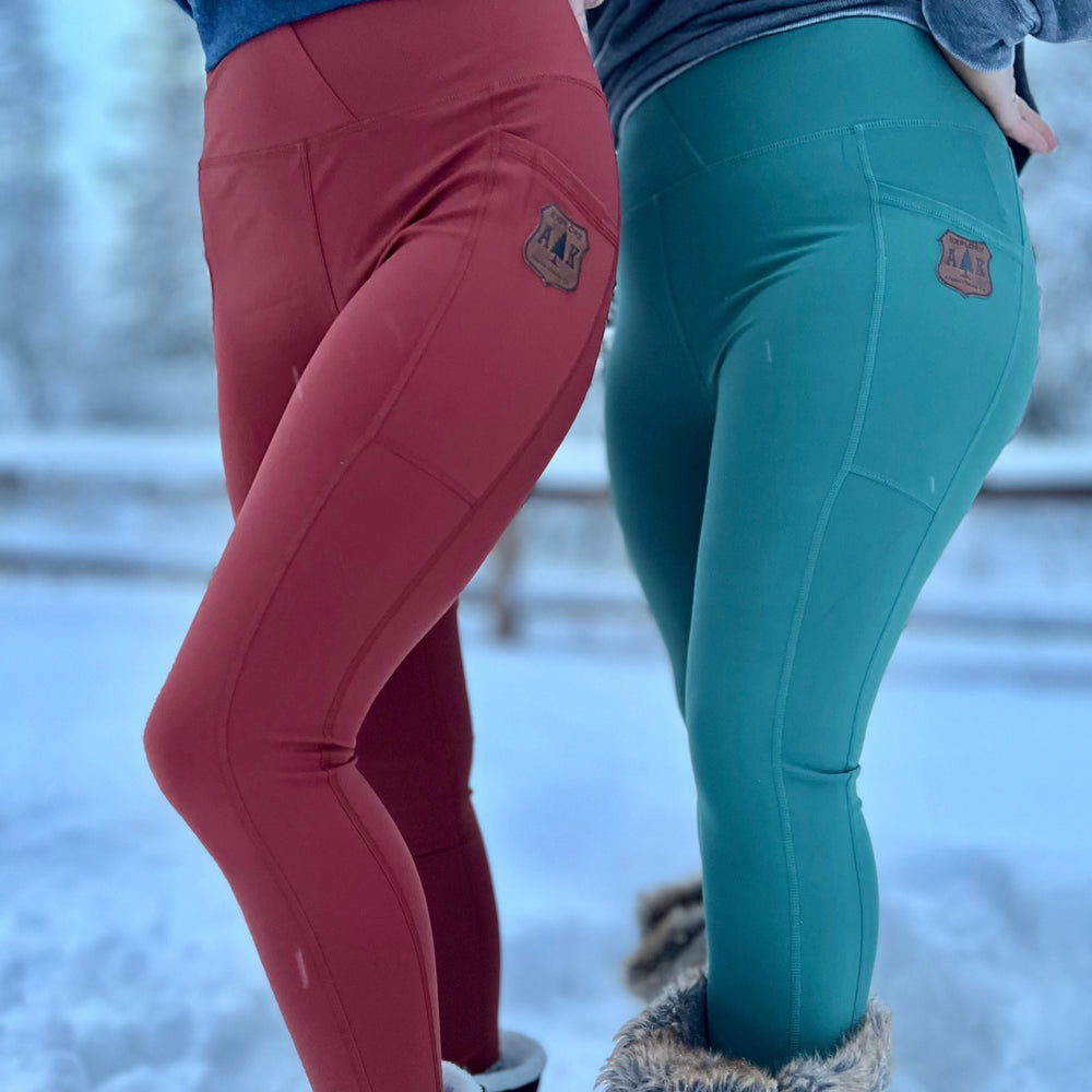 Leather Shield Patch Colored Leggings