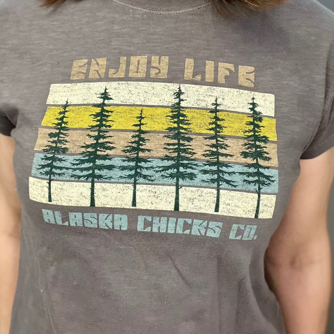 Enjoy Life Tree Line T-Shirt