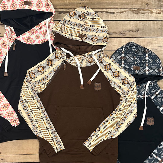 Aztec Sleeve Hoodie