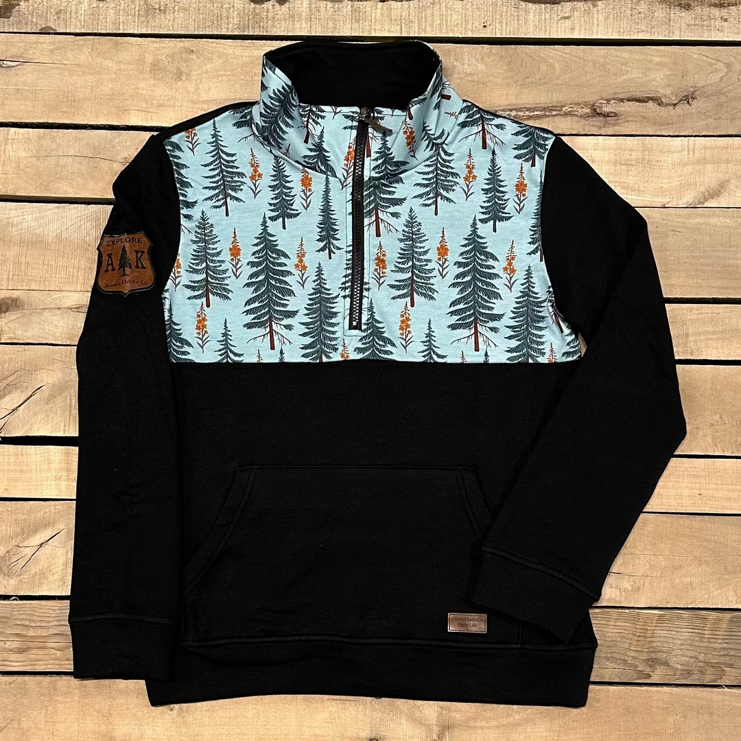 Printed Quarter Zip Pullover