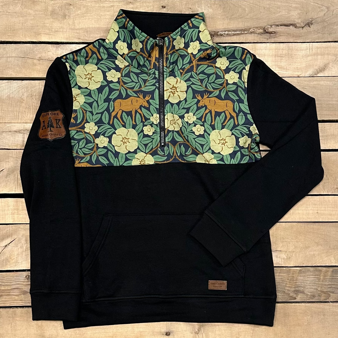 Printed Quarter Zip Pullover