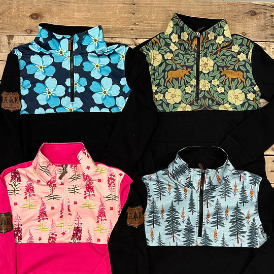 Printed Quarter Zip Pullover