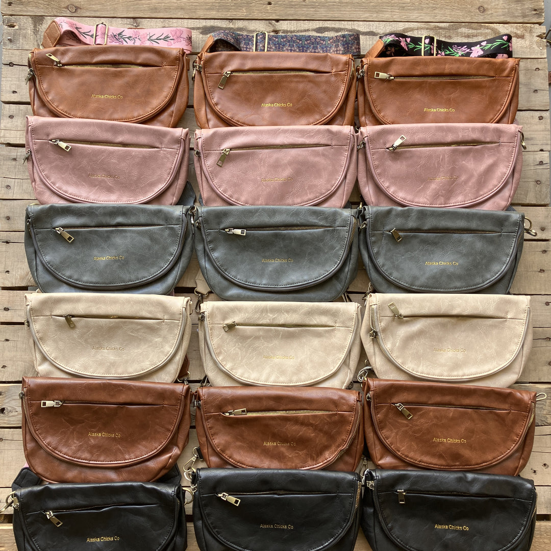 Leather Fold-Over Purse