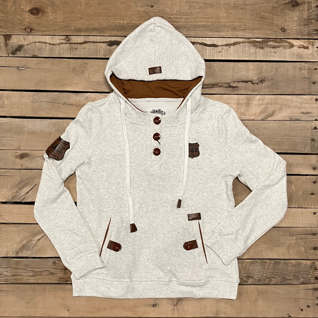 Three Button Henley Hoodie